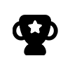 Checkmark on trophy icon